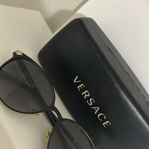 Versace Black and Gold Sunglasses